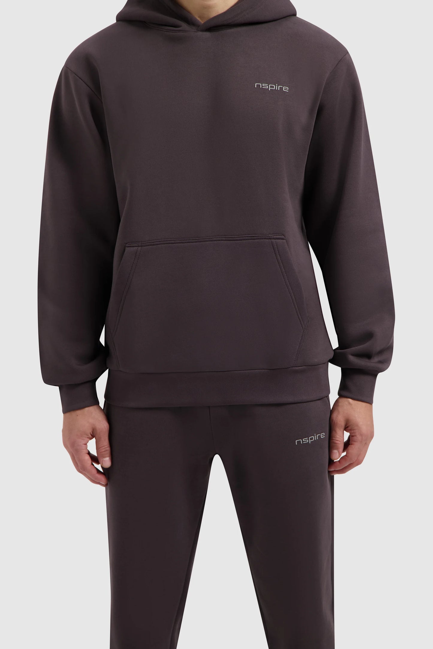 Fleece Track Suit Hoodie Set - Dark Brown