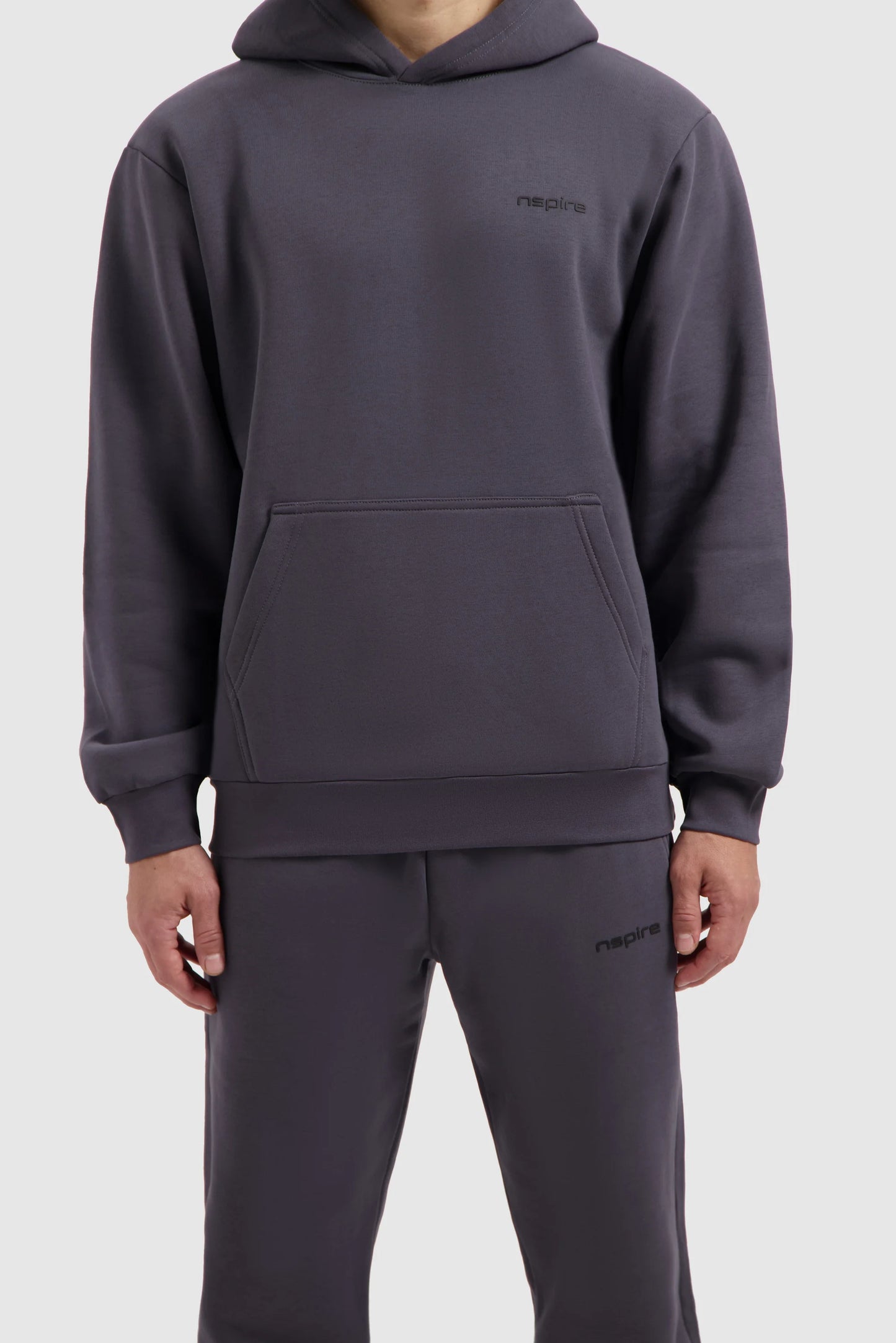 Fleece Track Suit Hoodie Set - Dark Grey
