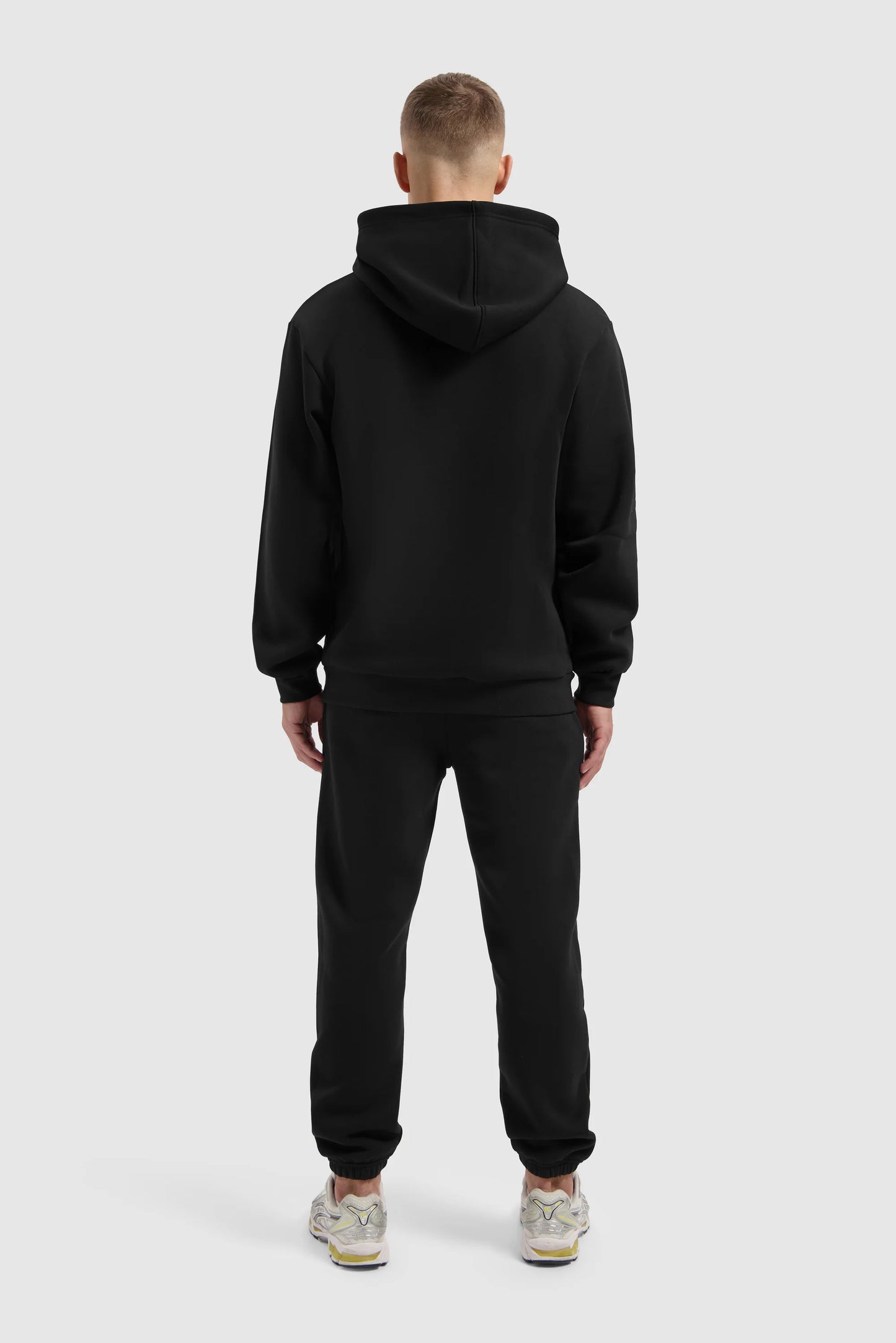 Fleece Track Suit Hoodie Set - Black