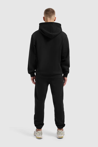 Fleece Track Suit Hoodie Set - Black