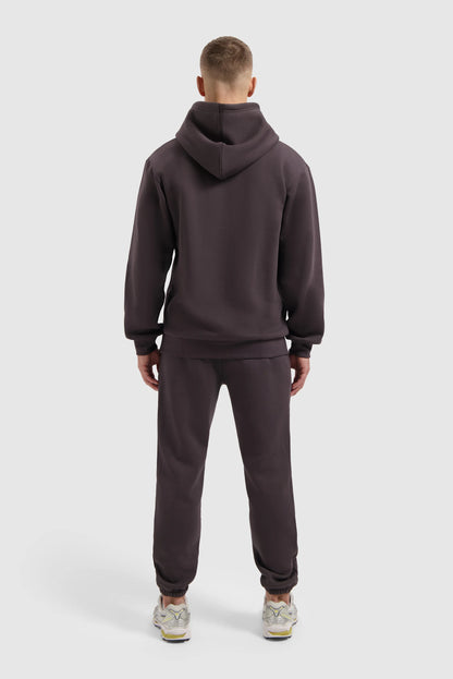 Fleece Track Suit Hoodie Set - Dark Brown