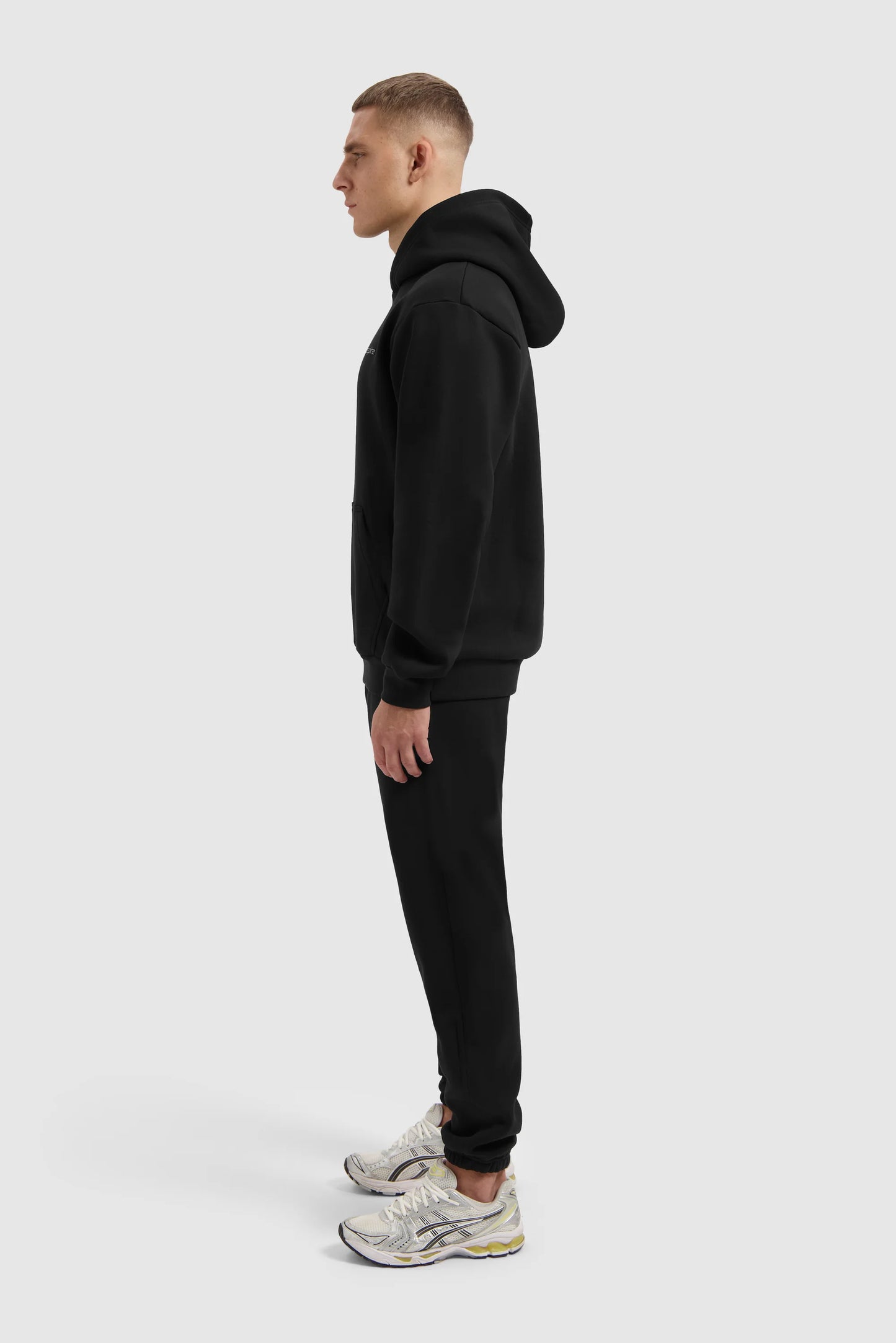 Fleece Track Suit Hoodie Set - Black
