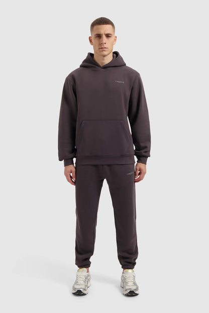 Fleece Track Suit Hoodie Set - Dark Brown