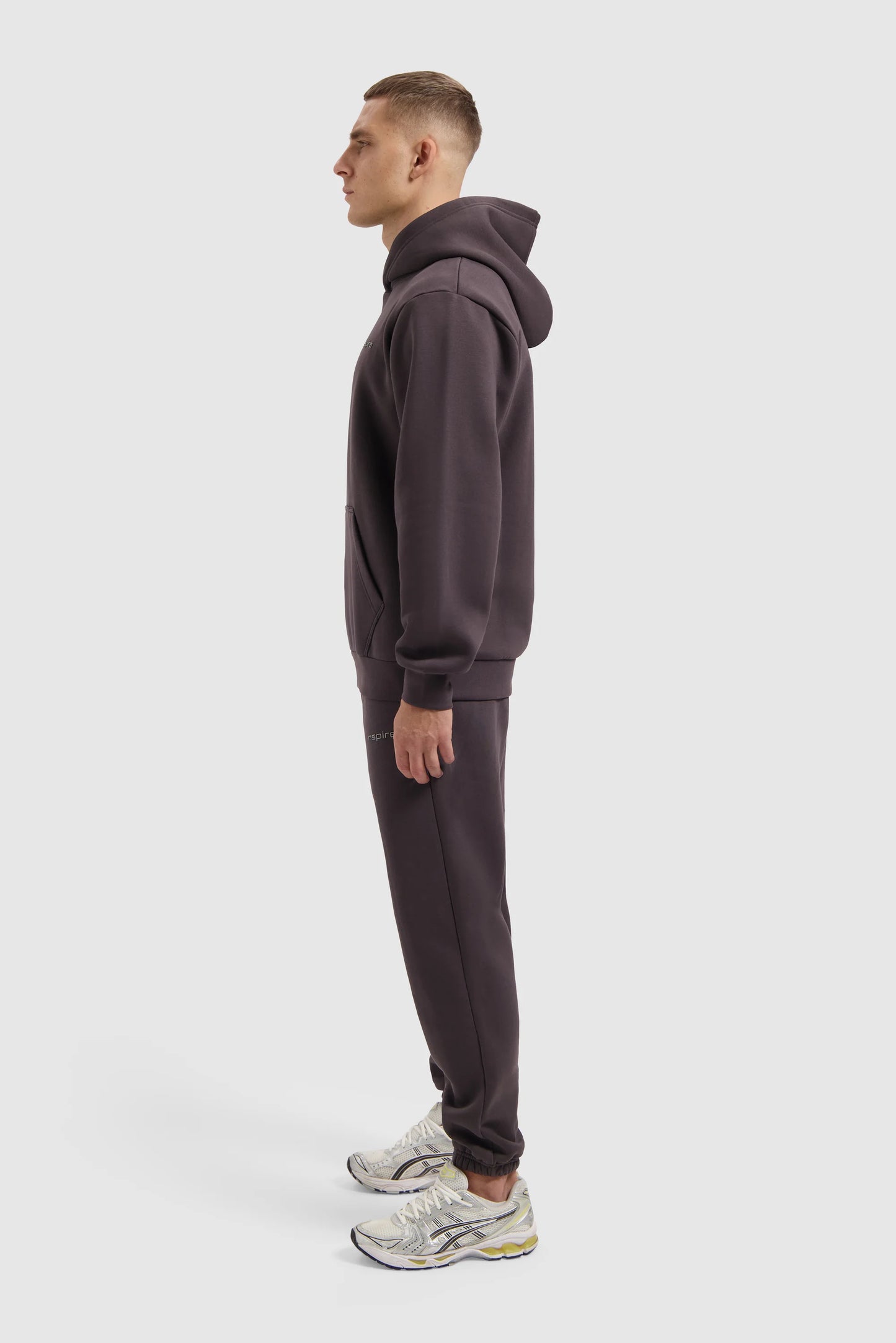 Fleece Track Suit Hoodie Set - Dark Brown