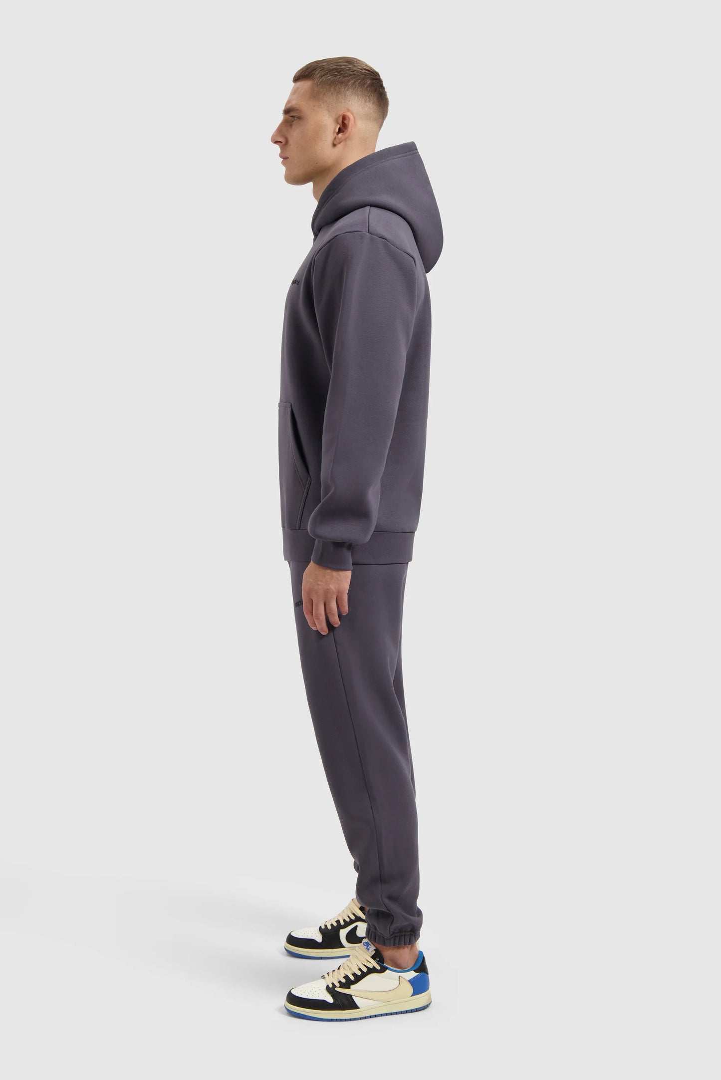Fleece Track Suit Hoodie Set - Dark Grey
